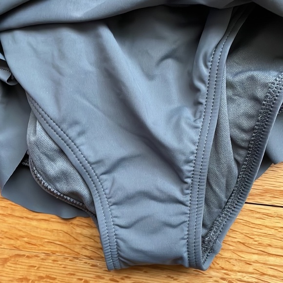 TOMMY BAHAMA Twist Front Shirred One-Piece Swimsuit Gray - Picture 6 of 8